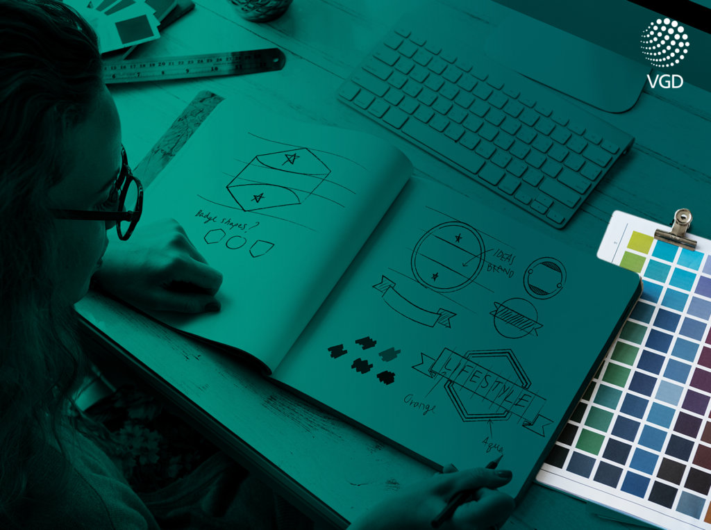 women creating a logotype